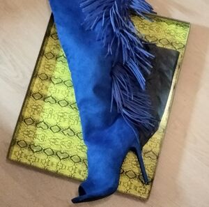 Blue Suede Heels